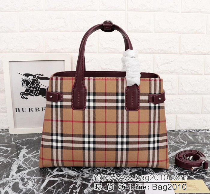 BURBERRY巴寶莉 特托特包款 班納手袋 Vintage復古格紋 手提肩背包  Bhq1253